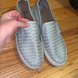 Steve Madden Gray Woven Sneakers